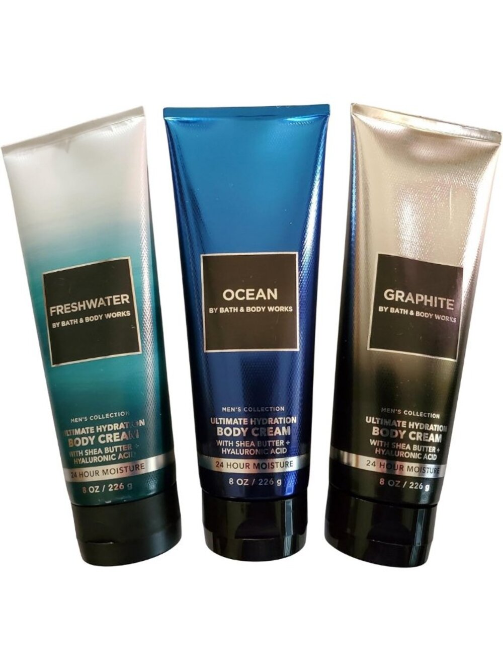 Men's Freshwater, Graphite & Ocean Body Creams | 8 Oz Hydrating Moisturizers